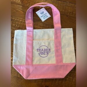 Trader Joe’s Mini Pastel Canvas Tote Bag NWT